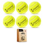 Cockatoo Rubber Cricket Tennis Ball, Construction of Tennis Ball for Cricket for Optimal Performance,Suitable for All Skill Levels. (120 Gr Per Ball -Pack of 6-Yellow)