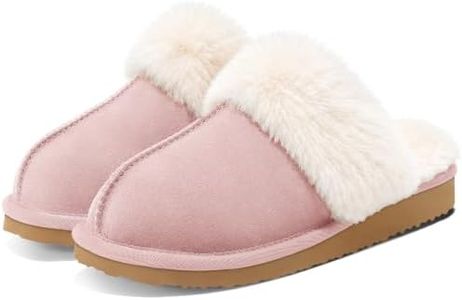 Litfun Women's Fuzzy Memory Foam Slippers Fluffy Winter House Shoes Indoor and Outdoor, Pink 6