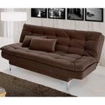 AMATA Wood Eagle Sofa Cum Bed With Two Cushions Perfect For Home Living Room And Guests (Brown) 3-Person Sofa