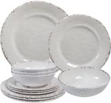 ZAROCRUS Farmhouse Melamine Dinnerw