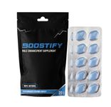 Boostify™ 40 Tablets Stronger & Harder Enhanced Strength & Firmness for Men - Designed to Boost High Stamina, Performance & Prolonged Results - Natural Male Enhancing Food & Herbal Supplement