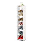 Dripex 8 Tier Shoe Rack Shoe Cabinet Storage Rack Bookshelf Shoe Organizer Free Standing Display Rack in Home Corridor Hallway and Corner