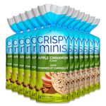 Crispy Minis Large Rice Cakes Apple Cinnamon, 196g, Multi-pack, Pack of 12