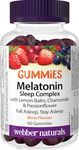 Webber Naturals Sleep Complex Gummies with 5 mg of Melatonin and Herbal Blend, 60 Berry Flavoured Gummies, For Sleep Support, Vegan