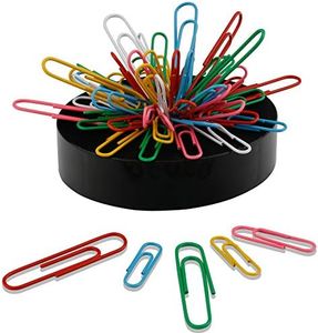 Cute Magnetic Paper Clips Holder with Assorted Size and Colors Paper Clips (160 Pieces) for Office Desk Decor, Funny Dispenser Organizer Container Securely Hold Paperclips Staples Push Pins Hairclips