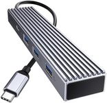 USB Hub 10Gbps, ORICO USB 3.2 Hub with 3 USB A Ports, USB C 100W PD Port, USB 3.2 Gen 2 Splitter Multiport Expander for Laptop, Flash Drive, HDD, Console, Printer, PC, Keyboards, MacBook, iMac