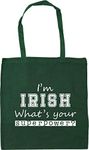 Hippowarehouse I'm Irish What's Your Superpower? Tote Shopping Gym Beach Bag 42cm x38cm, 10 litres