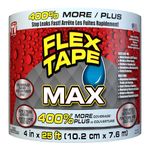 Flex Tape MAX Waterproof Underwater Repair Tape Thick Rubberized Patch & Seal Leak Stopper for Home Plumbing Roof Gutter Pool Marine RV Boat Outdoor Gear Auto DIY Clear 4 in x 25 ft (10.2 cm x 7.6 m)