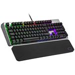 Cooler Master CK550 V2 Mechanical Gaming Keyboard - RGB Backlighting, On-the-Fly Controls, Aluminium Top Plate and Wrist Rest Included - UK Layout / Red Switches