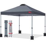 MasterCanopy Durable Ez Pop-up Gazebo Tent with Roller Bag(3x3M,Dark Grey)