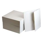 Culpitt Select 12" White Cake Box and Lid, Sturdy Protection and Transport For Celebration And Birthday Bakes, Pack of 10