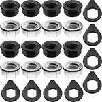 Moxweyeni 48 Pcs Bicycle Hub Flanged Axle Nut and Safety Washer Kit, 3 Size Bike Nuts with Safety Washers Bicycle Accessories for Front and Back Bike Wheel