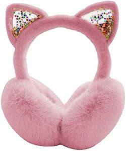 SEDEX Kids Ear Muffs Winter Warm Fluffy Earmuffs Soft Plush Ear Covers Cute Cat Foldable Ear Warmers for Boys Girls Toddlers