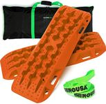 Rhino USA Recovery Traction Boards (Orange) - Ultimate Offroad Tracks Board for 4x4 Vehicles - Best Off-Road Accessories for Sand, Mud & Snow - Heavy Duty Zipper Carry Bag Included