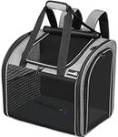 Pecute Cat Carrier, Pet Handbag and Backpack, Pet Carrier with Ventilated Design, Foldable Pet Carrier Backpack for Cats and Dogs, Dog Backpack Carrier with Safety Strap