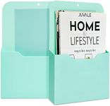 2 Pack Mint Magnetic File Holder, Wall File Folder Organizer for Refrigerator, Cabinets, Magazines, Mail, Paper, Letters, Office Supplies (10 x 13 in)