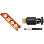 Klein Tools 935AB4V Level (6.25-Inch Magnetic Torpedo Level) + Klein Tools 32308 Multi-bit Stubby Screwdriver (8-in-1)