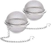 2Pcs Stainless Steel Tea Ball, 2.04 Inch Mesh Tea Infuser Strainers, Premium Tea Filter Tea Interval Diffuser for Loose Leaf Tea and Seasoning Spices