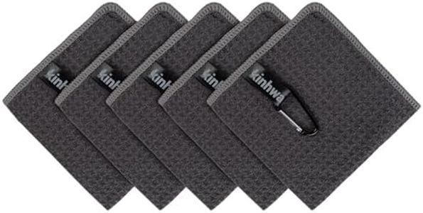 Handkerchiefs Sweat Absorbing Handkerchief for Men Sport Microfiber Hankies for Sport,Gym,Hands, Face, Body 5PC (5, 10 * 10in)