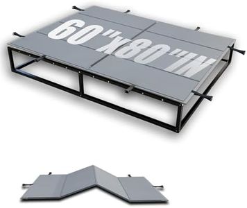 YRKUOEFD Bunkie Board Queen 60x80'' Premium 10mm Heavy Duty Anti-Sag Mattress Support Board Noise Minimizing,Moisture Resistant Fits Metal FramesPlatform Beds (Grey)