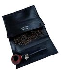 U.Like Relax Zone Smoking Pipe Tobacco Roll Up Pouch Case Bag for Pipe Tobacco Storage Tobacco Moisturizing Case and accessories as Pipe tamper, Pipe Cleaners (Black)