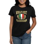 CafePress World's Best Nonna Women's Dark T Shirt Womens Cotton T-Shirt Black