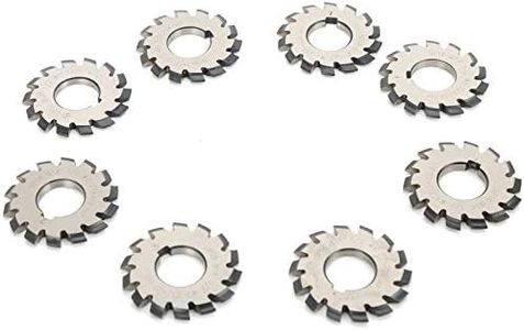 8Pcs Involute Gear Milling Cutter High Speed Steel Cutting Tools Set Machine Tool Accessories 14.5° Pressure Angle 55mm 22mm