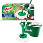 Libman Tornado Spin Mop System | Mop and Bucket with Wringer Set |Mops for Floor Cleaning | 1 Mop Head Included