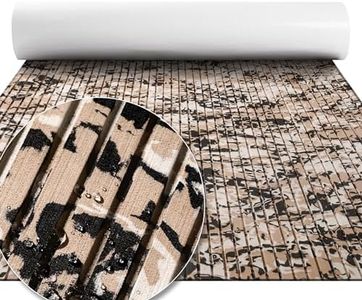 FOCEAN Boat Flooring EVA Foam Boat Decking Marine Flooring Camo Self-Adhesive Diamand Pattern Marine Mats for Boats Yacht Kayak RV 94.5"x47.2", Desert Camo