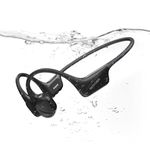 DOOGEE Bone Conduction Headphones, IP68 Waterproof Swimming Open Earphones Bluetooth 5.4 Wireless Headphones, 7H Battery Life Sport Headphone Dual Modes for Swimming, Running, Cycling (BLACK)