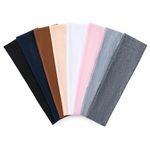 CADONO 8 Pcs Headbands for Women, Non-Slip Sports Hair Bands for Women's Hair, Elastic Soft Fabric Sweaty Headbands Suitable for Fitness, Yoga, Running (Multicolor, 8.7 x 2.4 inches, Polyester)