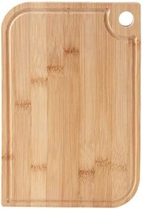 INOVERA (LABEL) Bamboo Kitchen Vegetables Fruits Chopping Cutting Board with Juice Groove, 33L x 23B x 1.5H cm, Brown (Bamboo Wood)