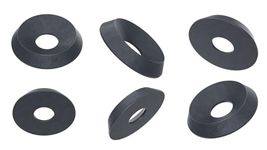 Black Countersunk Solid Cup Finishing Washers Stainless Steel Cup M3 M4 M5 M6 M8 - Pack of 10 (M6)