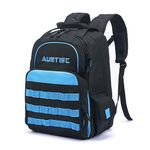 AUMTISC Electrician Tool Backpack,Heavy Duty Durable Tool Bag,Technician Tool Storage with Multi-Pockets Storage Organiser,16in x 11in x 9in,Blue