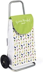 Janod J06575 Market Shopping Trolley Game, Green