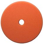 Malco Medium Duty Foam Pad, Orange, 6.5 inch - For P2500 Sand Scratches, Swirl-Free Finish, Hook & Loop, Compatible with Epic Heavy-Duty Compound (109132)