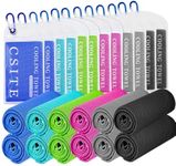 CSITE 12 Pack Cooling Towels Bulk (47"x12") for Neck and Face, Ice Towel for Hot Weather, Soft Breathable Chilly Gym Towels, Microfiber Towel for Work Out, Yoga, Running, Camping & More Activities