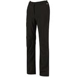 Regatta Women Fenton Water Repellent And Wind Resistant Softshell Long Leg Trousers - Black, Size 10