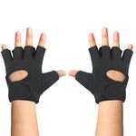 Luwint Fingerless Workout Gloves for Kids - Grip Hand Brace Support Mitten for Children Cycling Yoga Weightlifting, 1 Pair (Black (8-12 Yrs Old))