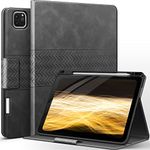 auaua Case for iPad Pro 11 inch 2022 4th Generation, 3rd/2nd/1st Gen Stand Cover with Pencil Holder, Auto Sleep/Wake Shockproof Smart Cover, PU Leather (Grey)