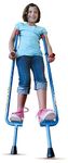 Walkaroo Steel Stilts by Air Kicks with Ergonomic Design for Easy Balance Walking (Blue)