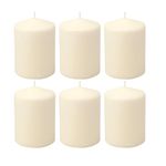 Stonebriar 35 Hour Long Burning Unscented Pillar Candles, 3x4, Ivory