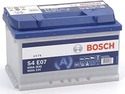 Bosch S4E07, Batteria per Auto, 65A/h, 650A, Tecnologia EFB, Adattato per Veicoli con Sistema Start/Stop