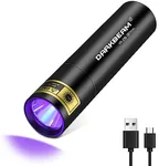 DARKBEAM Flashlight UV Black Light 395 NM, Mini but Powerful USB- C LED Rechargeable Woods Lamp, Ultraviolet Flashlights for Pet Dog Urine, Stains Detection/Resin Curing/Fluorescent Agent