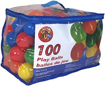 OsoFun 100Pcs Multicolor Soft Plastic Kids Play Balls Phthalate Free BPA Free Crush Proof