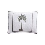 Tommy Bahama | Palm Island Collection | Sham - 100% Cotton, Soft & Breathable with Envelope Closure, Pre-Washed for Added Softness, Standard, Grey