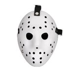 CASACLAUSI Jason Mask Cosplay Halloween Costume Mask Prop Horror Hockey (One Size, Pure White)