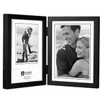 Malden International Designs Classic Concepts Vertical Black Wood Picture Frame, Holds Two 5 by 7-Inch Photos