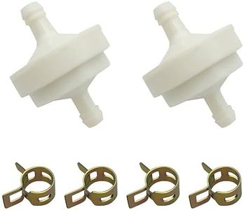 Strongthium Lawn Mower 1/4 Inch ID Inline Gas Fuel Filter Replacement for Briggs Stratton Craftsman Toro 394358s 56679 394358 394358S 7014359YP 56679MA x2 with Fuel Clamps x4