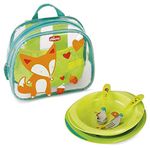 Chicco Picnic Backpack – Food Set with Plates, Cutlery and Backpack for Children, Green